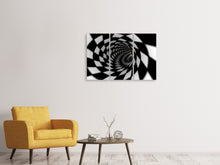 Laden Sie das Bild in den Galerie-Viewer, Leinwandbild 3-teilig Abstrakter Tunnel Black &amp; White