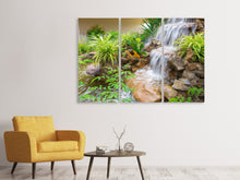 Laden Sie das Bild in den Galerie-Viewer, Leinwandbild 3-teilig Paradiesgarten