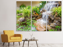 Laden Sie das Bild in den Galerie-Viewer, Leinwandbild 3-teilig Paradiesgarten