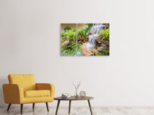 Laden Sie das Bild in den Galerie-Viewer, Leinwandbild 3-teilig Paradiesgarten