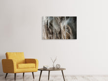 Laden Sie das Bild in den Galerie-Viewer, Leinwandbild 3-teilig Close Up Elefant