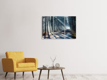 Laden Sie das Bild in den Galerie-Viewer, Leinwandbild 3-teilig Wald im Lichtstrahl