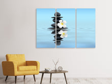 Laden Sie das Bild in den Galerie-Viewer, Leinwandbild 3-teilig Zen Steine