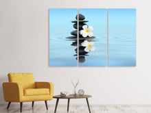Laden Sie das Bild in den Galerie-Viewer, Leinwandbild 3-teilig Zen Steine