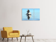 Laden Sie das Bild in den Galerie-Viewer, Leinwandbild 3-teilig Zen Steine