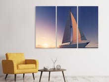 Laden Sie das Bild in den Galerie-Viewer, Leinwandbild 3-teilig Das Segelschiff