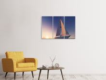 Laden Sie das Bild in den Galerie-Viewer, Leinwandbild 3-teilig Das Segelschiff
