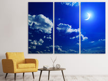 Laden Sie das Bild in den Galerie-Viewer, Leinwandbild 3-teilig Der Mond