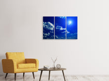 Laden Sie das Bild in den Galerie-Viewer, Leinwandbild 3-teilig Der Mond