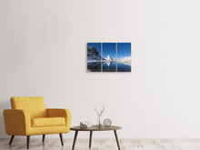 Laden Sie das Bild in den Galerie-Viewer, Leinwandbild 3-teilig Der Riffelsee am Matterhorn