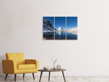 Laden Sie das Bild in den Galerie-Viewer, Leinwandbild 3-teilig Der Riffelsee am Matterhorn