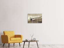 Laden Sie das Bild in den Galerie-Viewer, Leinwandbild 3-teilig Nostalgisches Flugzeug im Retrostyle