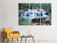 Laden Sie das Bild in den Galerie-Viewer, Leinwandbild 3-teilig Ein Wasserfall