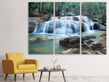 Laden Sie das Bild in den Galerie-Viewer, Leinwandbild 3-teilig Ein Wasserfall