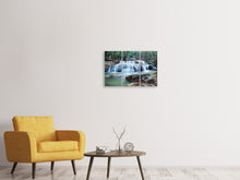 Laden Sie das Bild in den Galerie-Viewer, Leinwandbild 3-teilig Ein Wasserfall