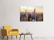 Laden Sie das Bild in den Galerie-Viewer, Leinwandbild 3-teilig Skyline Chicago