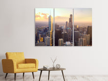 Laden Sie das Bild in den Galerie-Viewer, Leinwandbild 3-teilig Skyline Chicago