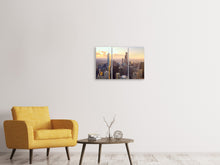 Laden Sie das Bild in den Galerie-Viewer, Leinwandbild 3-teilig Skyline Chicago