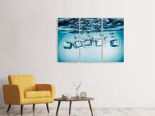 Laden Sie das Bild in den Galerie-Viewer, Leinwandbild 3-teilig Eiswürfel-Quadro