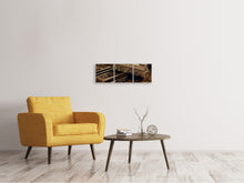 Laden Sie das Bild in den Galerie-Viewer, Panorama Leinwandbild 3-teilig Schwarze Schokolade