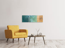 Laden Sie das Bild in den Galerie-Viewer, Panorama Leinwandbild 3-teilig Vogelperspektive