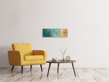 Laden Sie das Bild in den Galerie-Viewer, Panorama Leinwandbild 3-teilig Vogelperspektive