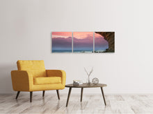 Laden Sie das Bild in den Galerie-Viewer, Panorama Leinwandbild 3-teilig Naturschönheit Meer