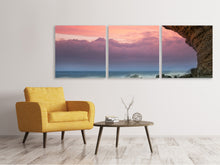 Laden Sie das Bild in den Galerie-Viewer, Panorama Leinwandbild 3-teilig Naturschönheit Meer