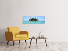 Laden Sie das Bild in den Galerie-Viewer, Panorama Leinwandbild 3-teilig Meine eigene Insel