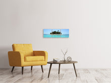 Laden Sie das Bild in den Galerie-Viewer, Panorama Leinwandbild 3-teilig Meine eigene Insel