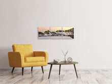 Laden Sie das Bild in den Galerie-Viewer, Panorama Leinwandbild 3-teilig Die Landschaft am Meer