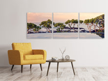 Laden Sie das Bild in den Galerie-Viewer, Panorama Leinwandbild 3-teilig Die Landschaft am Meer