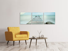 Laden Sie das Bild in den Galerie-Viewer, Panorama Leinwandbild 3-teilig Ein Platz der Stille