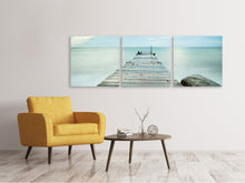 Laden Sie das Bild in den Galerie-Viewer, Panorama Leinwandbild 3-teilig Ein Platz der Stille