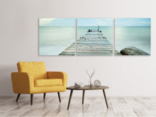 Laden Sie das Bild in den Galerie-Viewer, Panorama Leinwandbild 3-teilig Ein Platz der Stille