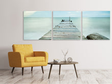 Laden Sie das Bild in den Galerie-Viewer, Panorama Leinwandbild 3-teilig Ein Platz der Stille