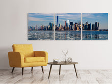 Laden Sie das Bild in den Galerie-Viewer, Panorama Leinwandbild 3-teilig New York im Winter
