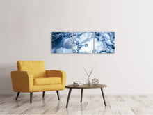 Laden Sie das Bild in den Galerie-Viewer, Panorama Leinwandbild 3-teilig Bewegendes Wasser

