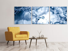 Laden Sie das Bild in den Galerie-Viewer, Panorama Leinwandbild 3-teilig Bewegendes Wasser
