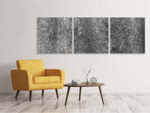 Laden Sie das Bild in den Galerie-Viewer, Panorama Leinwandbild 3-teilig Beton Abstrakt
