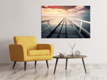 Laden Sie das Bild in den Galerie-Viewer, Leinwandbild Romantischer Holzsteg