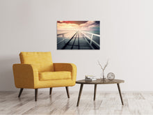 Laden Sie das Bild in den Galerie-Viewer, Leinwandbild Romantischer Holzsteg