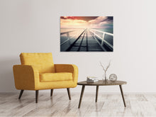 Laden Sie das Bild in den Galerie-Viewer, Leinwandbild Romantischer Holzsteg