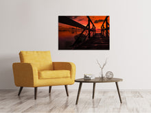 Laden Sie das Bild in den Galerie-Viewer, Leinwandbild Wunderschöne Abendstimmung am Meer