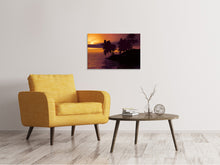 Laden Sie das Bild in den Galerie-Viewer, Leinwandbild Die einsame Insel im Sonnenuntergang