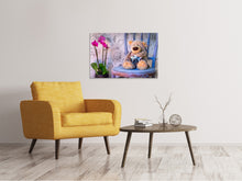 Laden Sie das Bild in den Galerie-Viewer, Leinwandbild Kamera Teddybär