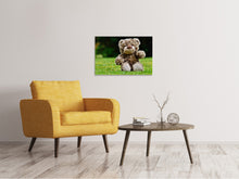 Laden Sie das Bild in den Galerie-Viewer, Leinwandbild Happy Teddybär