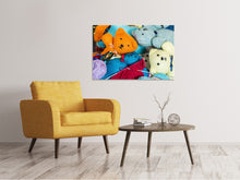 Laden Sie das Bild in den Galerie-Viewer, Leinwandbild Gestrickte Teddys