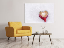Laden Sie das Bild in den Galerie-Viewer, Leinwandbild Kaffee und Liebe