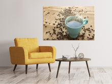 Laden Sie das Bild in den Galerie-Viewer, Leinwandbild Heisser Kaffee